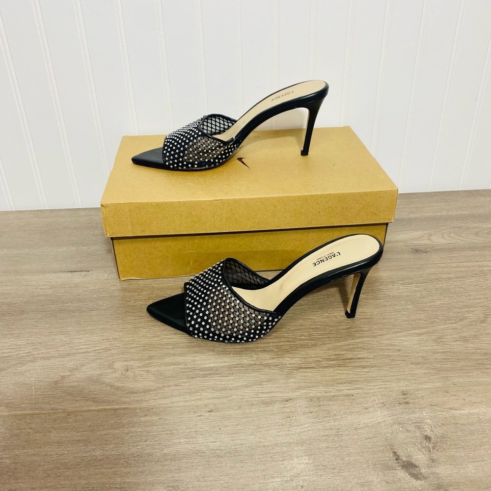 Used L'AGENCE Bernardine Open Toe Mule size 8.5 no box